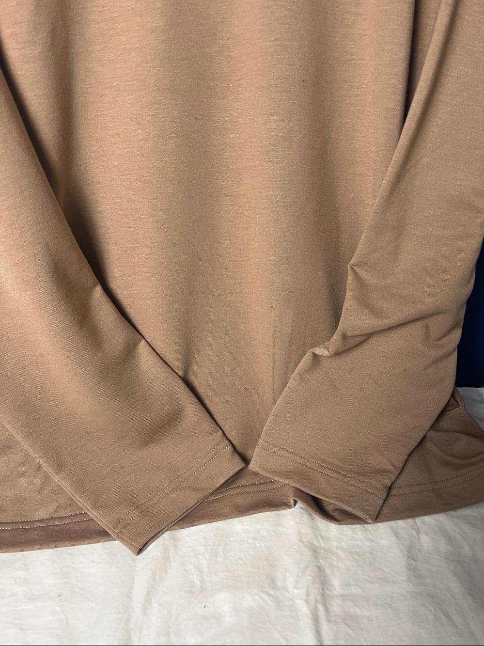 Travis Matthews tan , The Heater Quarter Zip Athletic Pullover Long Sleeve Sz L - Picture 6 of 8